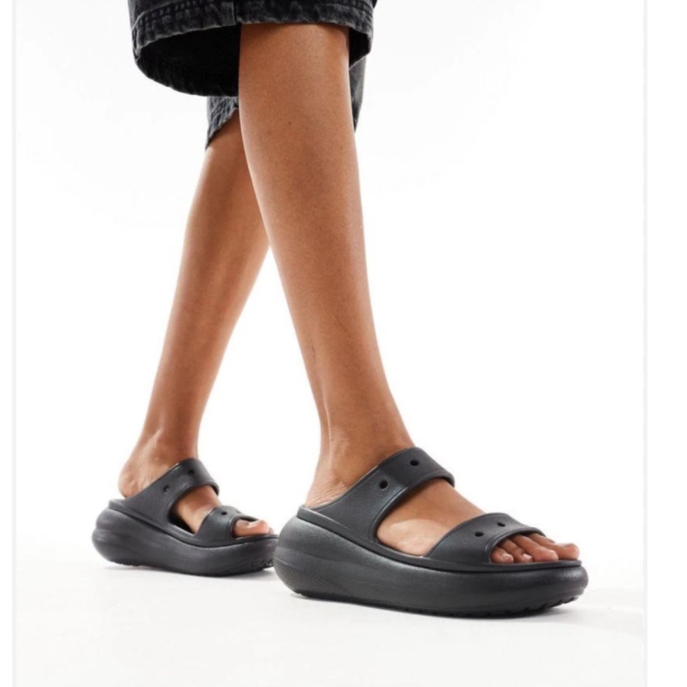 Crocs Classic Crush Sandal Platform Two Strap Slide Women 10 Men 8